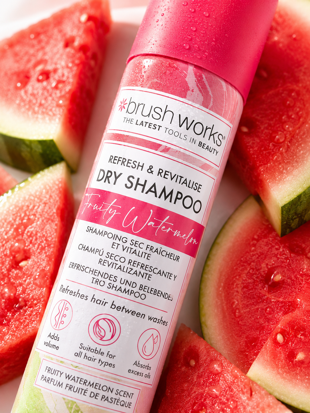 Șampon uscat Brushworks Refresh & Revitalise cu pepene verde
